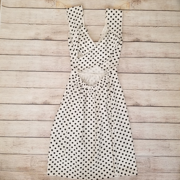 Anthropologie Postmark Black and White Polka Dot Dress - Picture 6 of 8